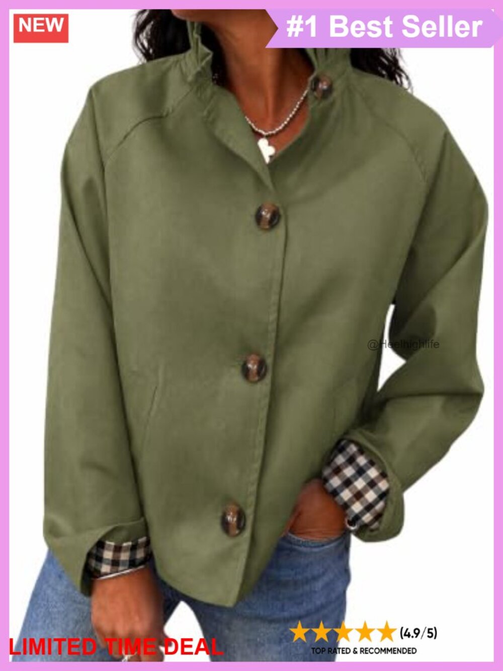 Womens Ruffle Short Trench Coat Single Breasted Cropped Lightweight Jacket